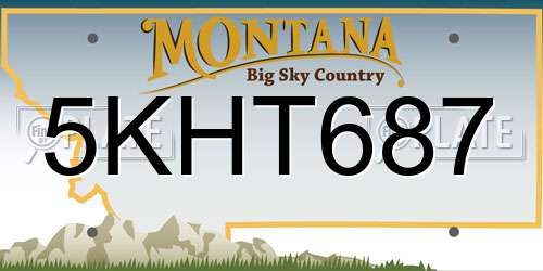 5KHT687 Montana License Plate