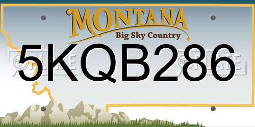 5KQB286 Montana License Plate