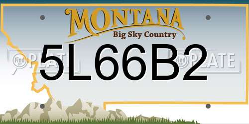 5L66B2 Montana License Plate