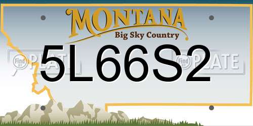 5L66S2 Montana License Plate