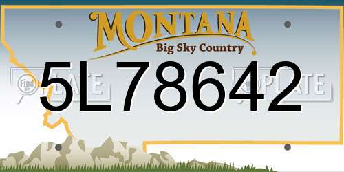 5L78642 Montana License Plate