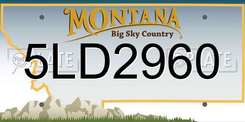 5LD2960 Montana License Plate