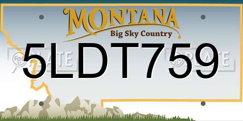 5LDT759 Montana License Plate