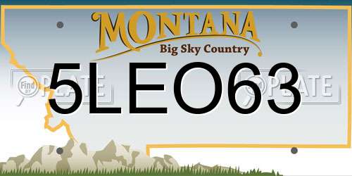 5LEO63 Montana License Plate