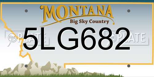 5LG682 Montana License Plate