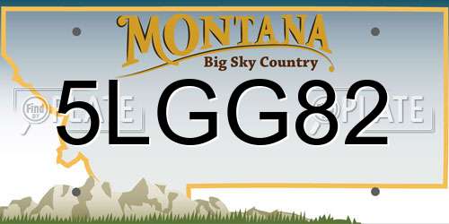 5LGG82 Montana License Plate