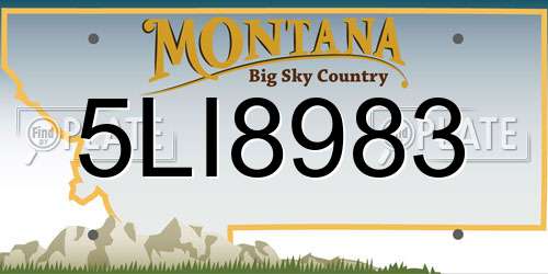 5LI8983 Montana License Plate