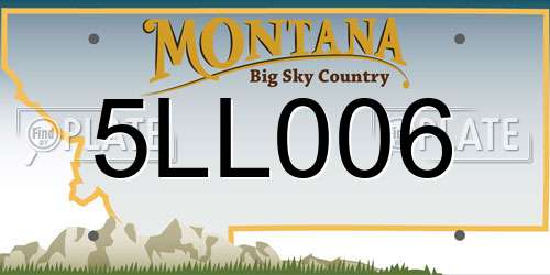5LL006 Montana License Plate