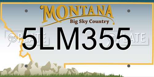 5LM355 Montana License Plate