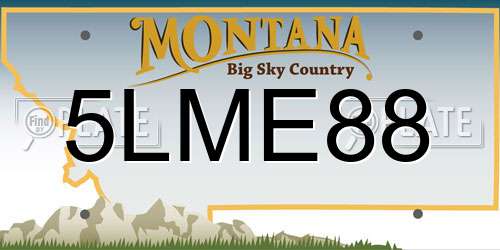 5LME88 Montana License Plate