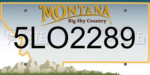5LO2289 Montana License Plate