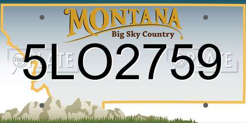 5LO2759 Montana License Plate