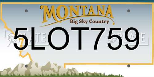 5LOT759 Montana License Plate