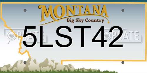 5LST42 Montana License Plate