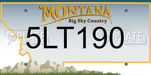 5LT190 Montana License Plate