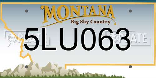 5LU063 Montana License Plate