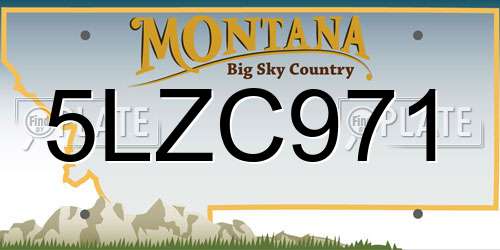5LZC971 Montana License Plate