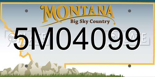 5M04099 Montana License Plate