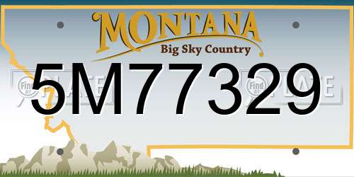 5M77329 Montana License Plate