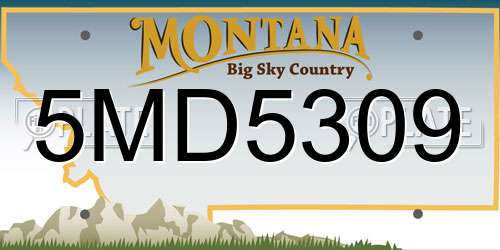 5MD5309 Montana License Plate