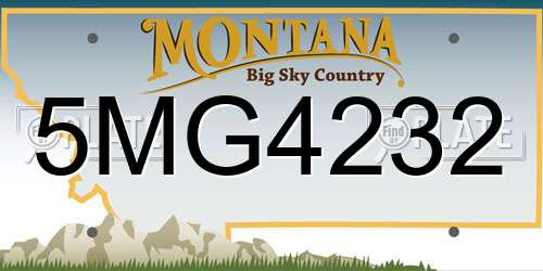 5MG4232 Montana License Plate