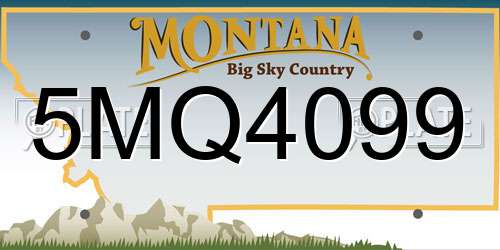 5MQ4099 Montana License Plate