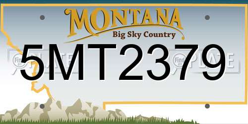 5MT2379 Montana License Plate