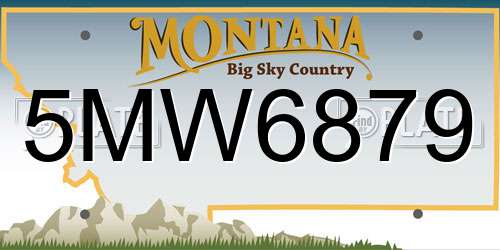 5MW6879 Montana License Plate