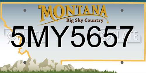 5MY5657 Montana License Plate