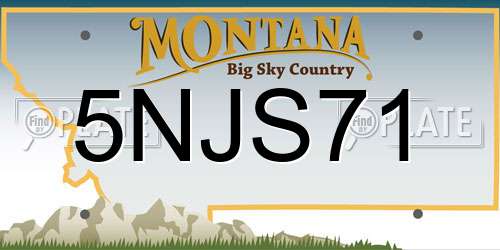 5NJS71 Montana License Plate