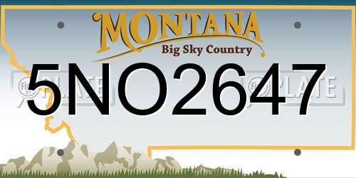 5NO2647 Montana License Plate