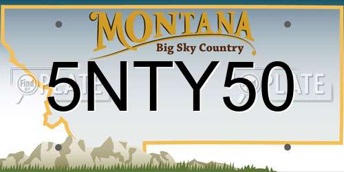 5NTY50 Montana License Plate
