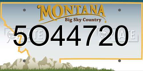 5O44720 Montana License Plate