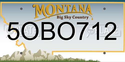 5OBO712 Montana License Plate