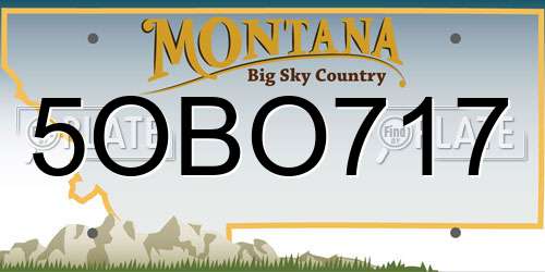 5OBO717 Montana License Plate