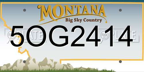 5OG2414 Montana License Plate