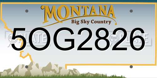 5OG2826 Montana License Plate