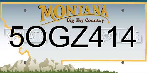5OGZ414 Montana License Plate