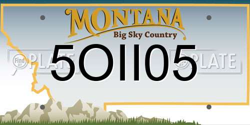 5OII05 Montana License Plate