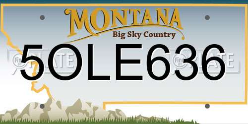 5OLE636 Montana License Plate