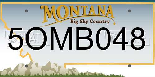5OMB048 Montana License Plate