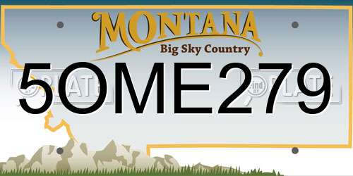 5OME279 Montana License Plate