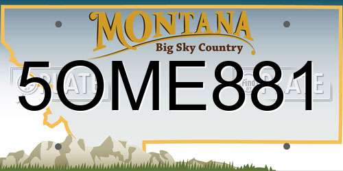 5OME881 Montana License Plate