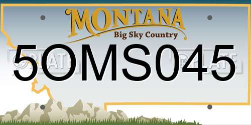 5OMS045 Montana License Plate