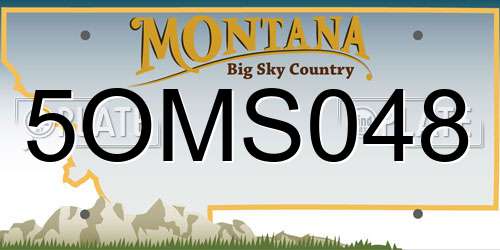 5OMS048 Montana License Plate