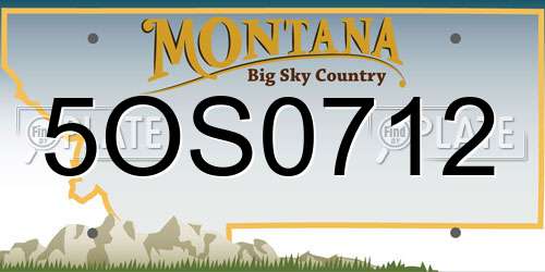 5OS0712 Montana License Plate