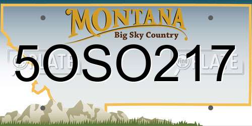 5OSO217 Montana License Plate