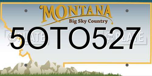 5OTO527 Montana License Plate