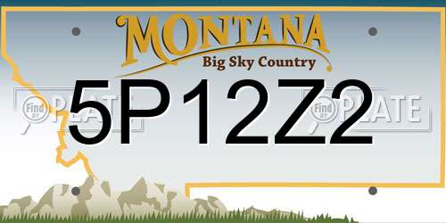 5P12Z2 Montana License Plate