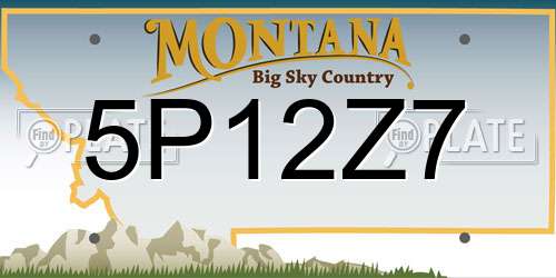5P12Z7 Montana License Plate